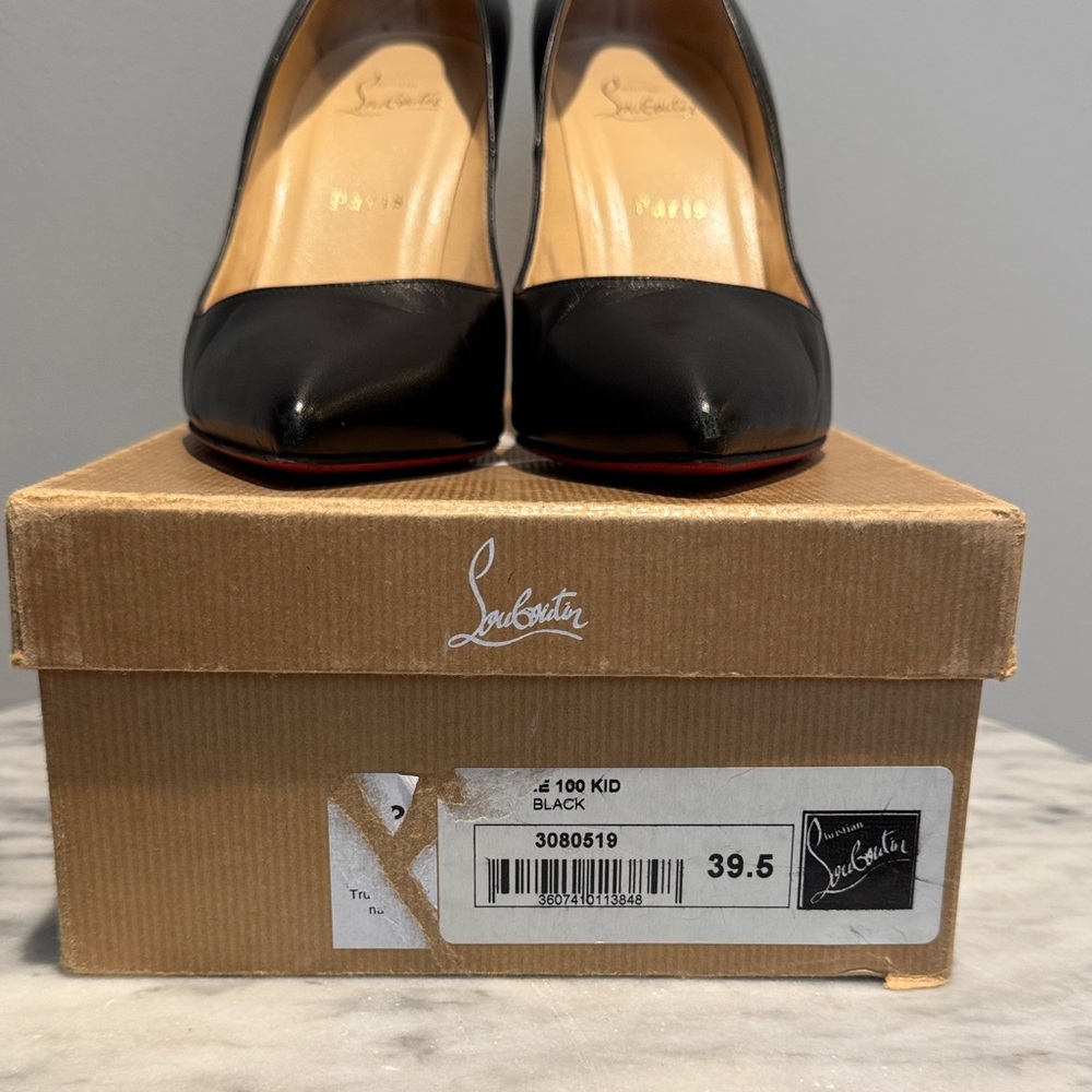 Christian Louboutin Black Heels Size 39.5 - Picture 12 of 13